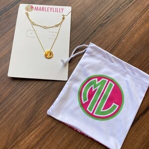 Marley Lilly “M” Monogrammed Dainty Necklace